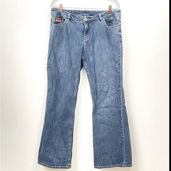 Harley Davison distress Blue Jeans 36 L/XL boot cut. - Picture 2 of 7